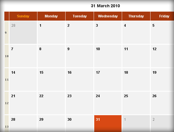 JEvents Monthly Style
